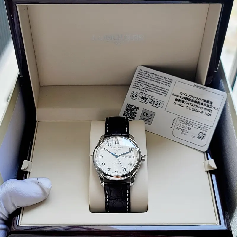 Longines Collection Automatic White Dial Leather Men's Watch- L2.755.4.78.3